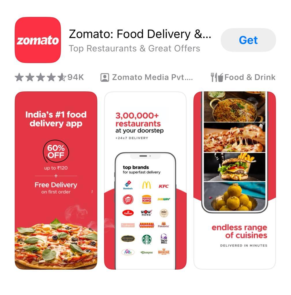 Food Delivery Apps - Zomato